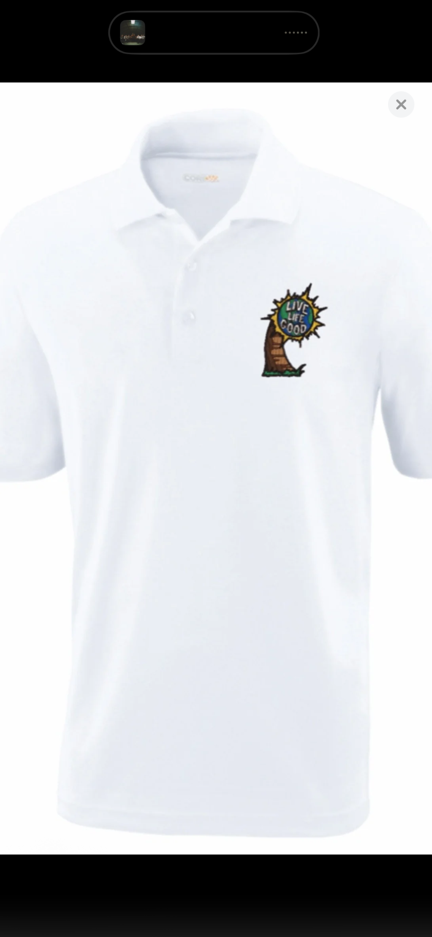 Live Life Good Embroidered Polo